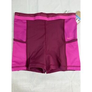$40 NEW Women's Nike Pro Training Tight Fit High-Rise 3" Shorts DX0059-653 SZ XL
